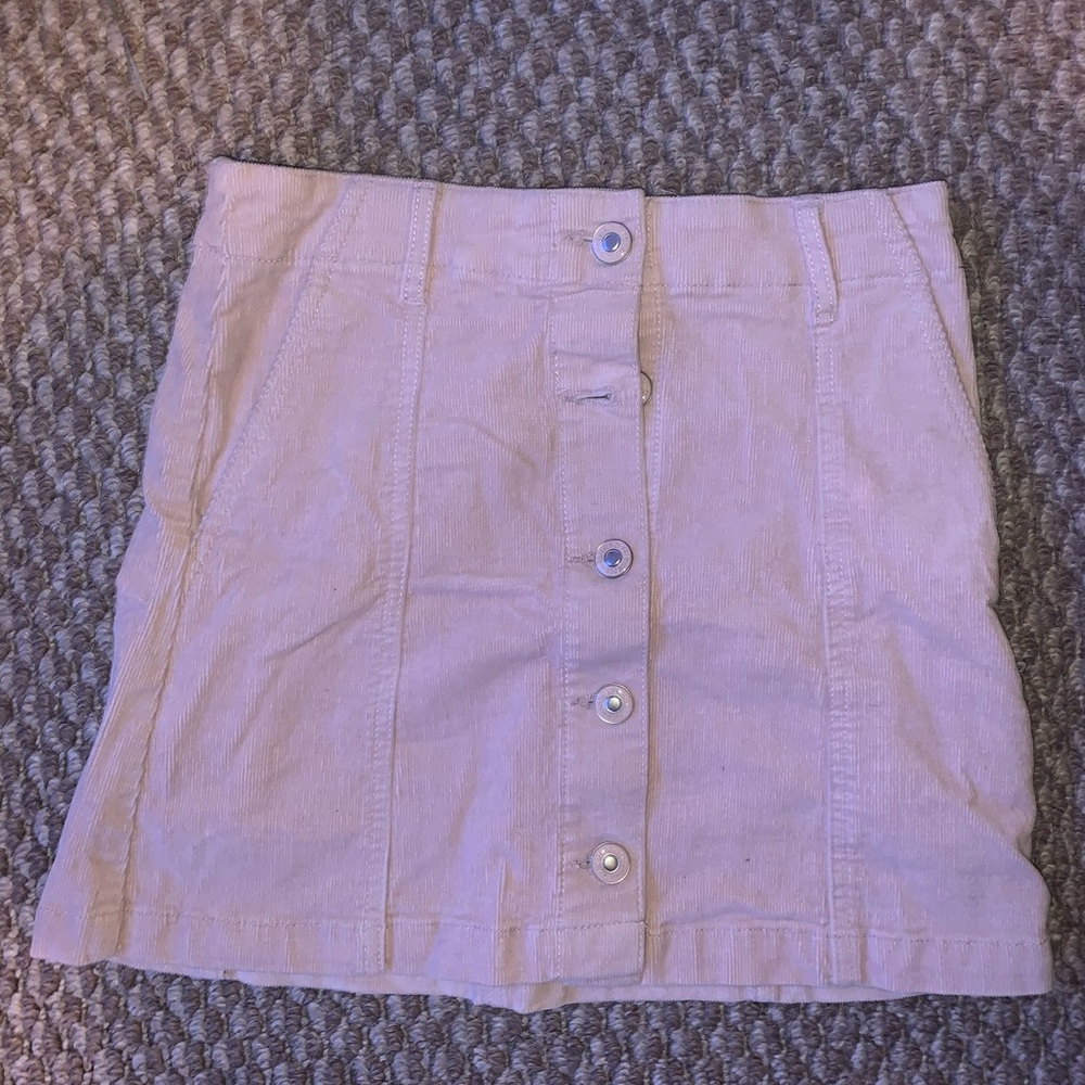 Corduroy button up skirt